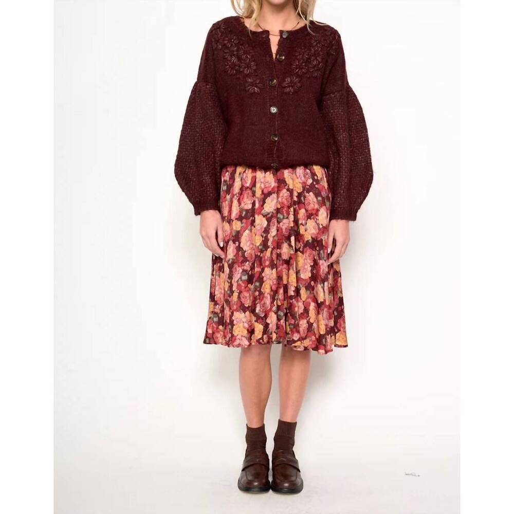 NEW DRA LOS ANGELES jane cardigan in burgundy